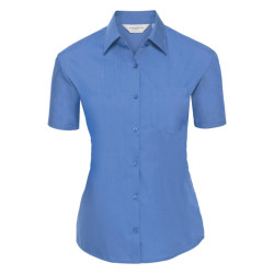 Russell Athletic Collectie dames korte mouwen poly-katoen easy care poplin shirt