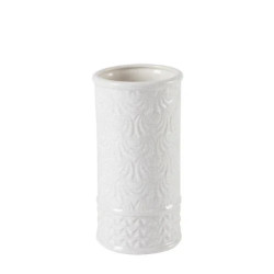 Sia Deco Decoratieve witte keramische vaas h23