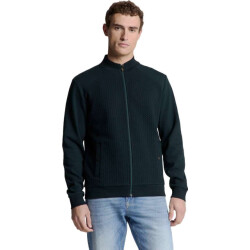 No Excess Sweater full zipper jacquard mix night