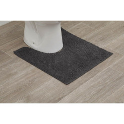 4goodz Comfortabele toiletmat polyester 50x45 cm donker