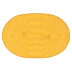 Unique Living placemat daisy ovaal rotan /oranje 45x30cm
