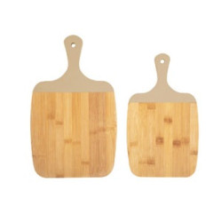 Present Time cutting board set gourmet brown