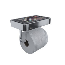 Luzzo ® piazzo messing toiletrolhouder met planchet wc rolhouder