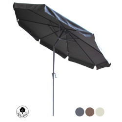 4gardenz ® parasol rond 300 cm met volant kantelbaar antraciet