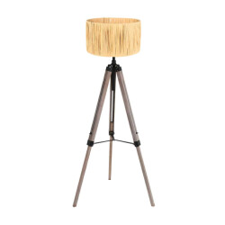 Bright Home Retro vloerlamp triek hout