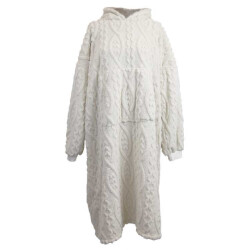 Unique Living hoodie pleun dove white -78x120cm