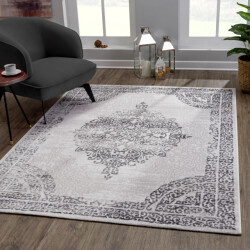 Muratap Evra vintage vloerkleed klassiek design laagpolig tapijt - 80x150 cm