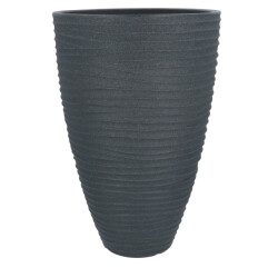 4goodz Plantenbak/bloembak hoog rond 40 cm met ribbels