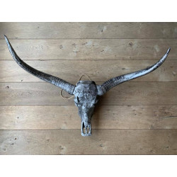 Vtw Living Longhoorn skull dierenhoofd dierenschedel voor aan de muur bufffelschedel -