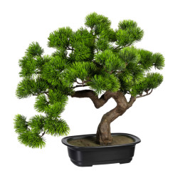 Kopu ® kunstplant bonsai 40 cm pijnboom met zwarte pot bonsai boompje