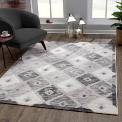 Muratap Evra basic home modern vloerkleed laagpolig tapijt grijs 80x300 cm