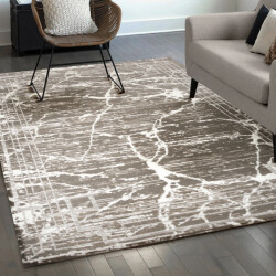 Muratap Fashion relax marmer laagpolig vloerkleed modern luxe creme -