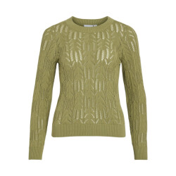 Vila Vicotti o-neck ls knit top olijf