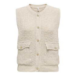 Only Onlceleste o-neck vest knt beige