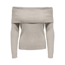 Only Onlkatia ls off shoulder knt noos beige