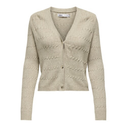 Only Onlkatia ls cable v-neck cardi knt licht