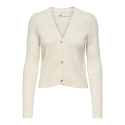 Only Onlkatia ls cable v-neck cardi knt licht