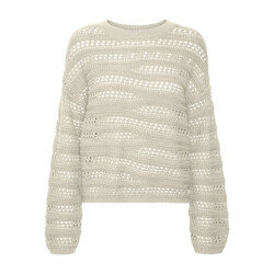 Vero Moda Vmlilja ls o-neck pullover ga ecru