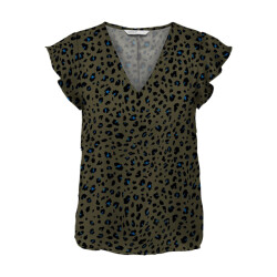 Only Onlzoey capsleeve v-neck top cs pt dessin