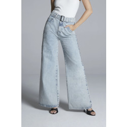 Homage to Denim H-cs25m03 palazzo jeans with belt