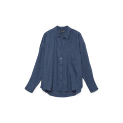 Vero Moda vmmelaney queeny ls shirt wvn noos 10316389 dark denim