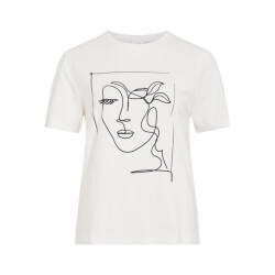 Vila visybilla o-neck s/s t-shirt/pb 14103247 snow white