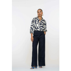 Geisha 51012-10 880 jeans wide elastic waist dark blue denim