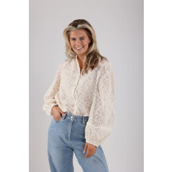 Nukus Nks02038 56 malaga blouse embroidery off white