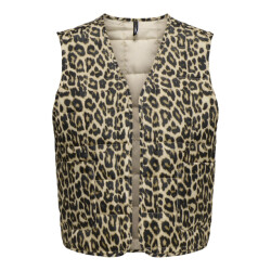 Only onlannabell quilted leo waistcoat o 15344740 humus