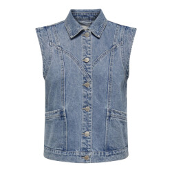 Only onlkennedy sl dnm waistcoat bj noos 15278041 medium blue denim