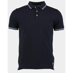 Bos Bright Blue Polo korte mouw jason polo fine pique contras 24108ja01bo/290