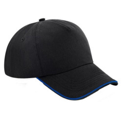 Beechfield Volwassenen unisex authentiek 5 paneel piekdop met leidingen
