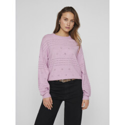 Vila Viril l/s o-neck pointelle knit top
