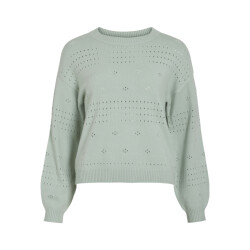 Vila Viril l/s o-neck pointelle knit top