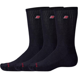 New Balance Patch logo crew socks 3 pack black