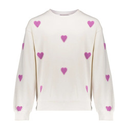 Geisha Zomer sweater meisjes hartjes terry licht / lavendel