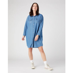 Wrangler Denim shirtdress mid indigo