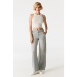 Cup of Joe Maxine wide leg jeans light grey