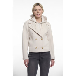 Rino & Pelle double breasted jacket with detachable hood collar jennifer.7002521 10811 fog grey