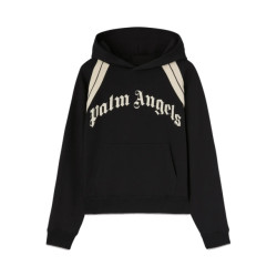 Palm Angels Logoed hoodie met kangaroo pocket en monogram