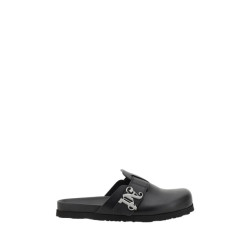 Palm Angels Leather mules met iconisch logo design