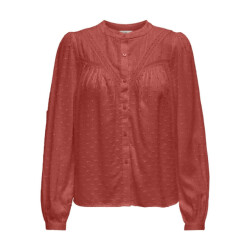 Jacqueline de Yong Jdyjade life ls dobby lace shirt w brique