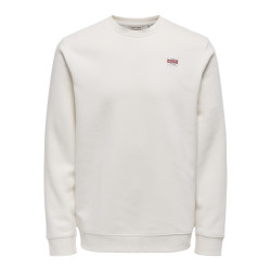 Only & Sons Onsdawson reg ls crew beige