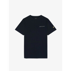 Lyle and Scott Jongens shirt script embroidered dark navy