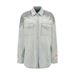 Golden Goose Deluxe Brand Boyfriend shirt met oversized fit en kralen