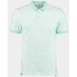 Bos Bright Blue Polo korte mouw ken polo oxford aop 24108ke09bo/313 mint