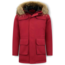 Enos Parka winterjas met grote echte bontkraag
