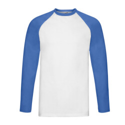 Fruit of the Loom Heren baseball t-shirt met lange mouwen