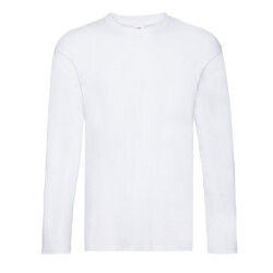 Fruit of the Loom Unisex original effen t-shirt met lange mouwen voor volwassenen