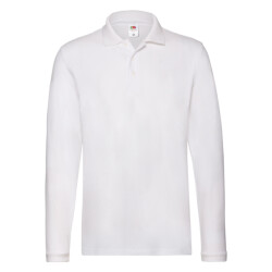 Fruit of the Loom Heren premium poloshirt met lange mouwen